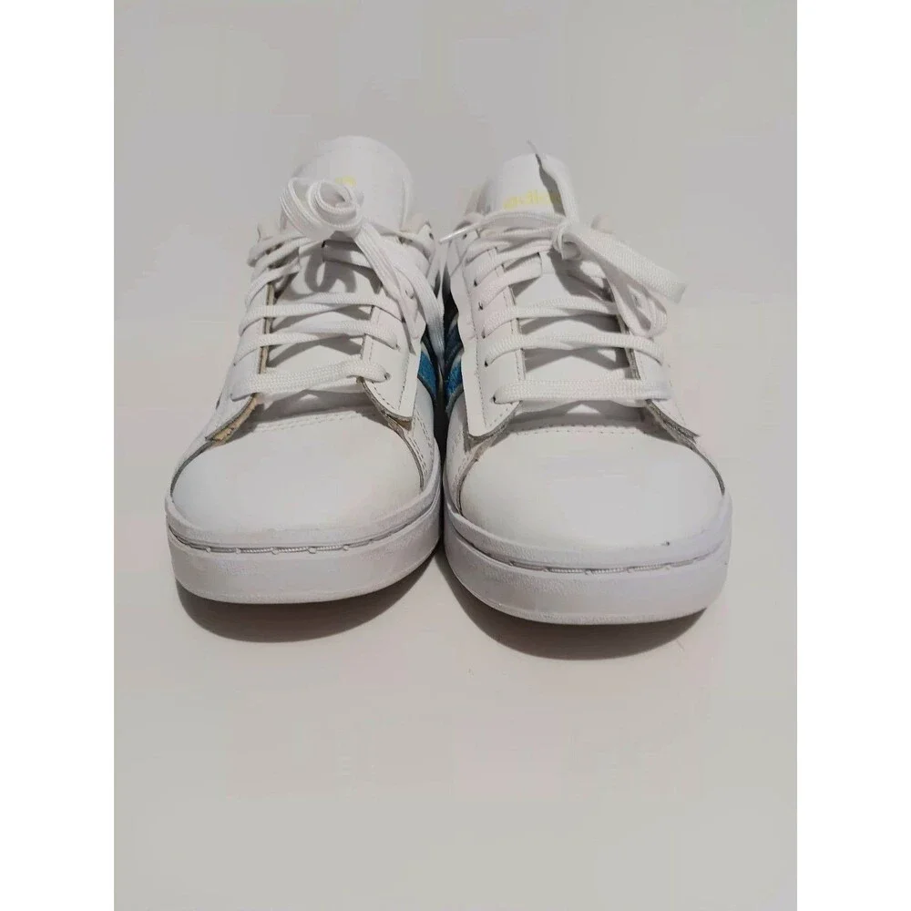 Adidas Grand Court Alfa White Triple Blue Stripef Men's Sneakers Sz 9.5